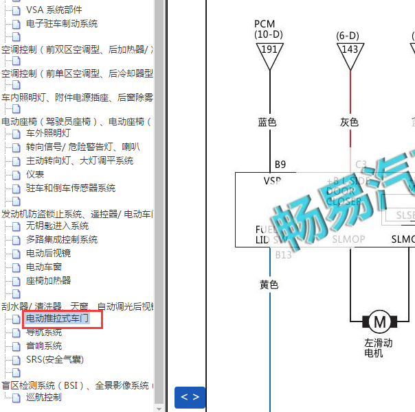 2015年本田奥德赛车门控制电路图