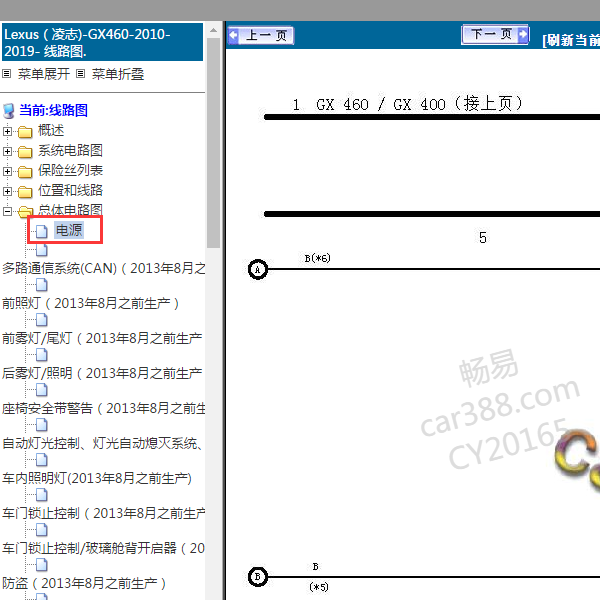 2010年GX460保险电路图