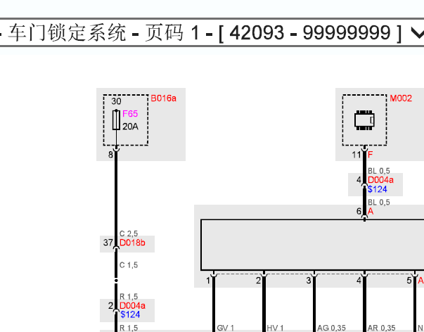 2008-2013年玛莎拉蒂总裁车门电路图