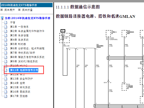 2014年凯迪拉克XTS通讯电路图