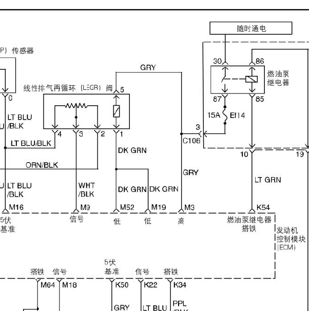 别克凯越1.6发动机电路图