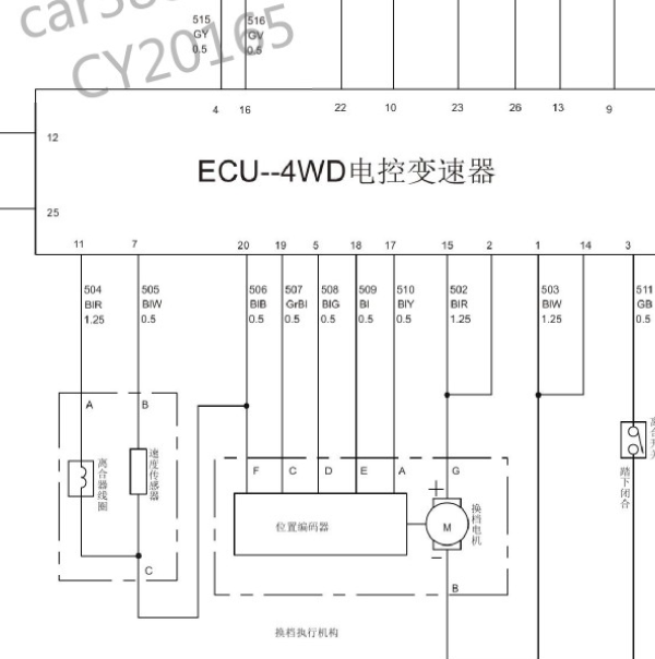 2012年长城风骏5 四驱电路图