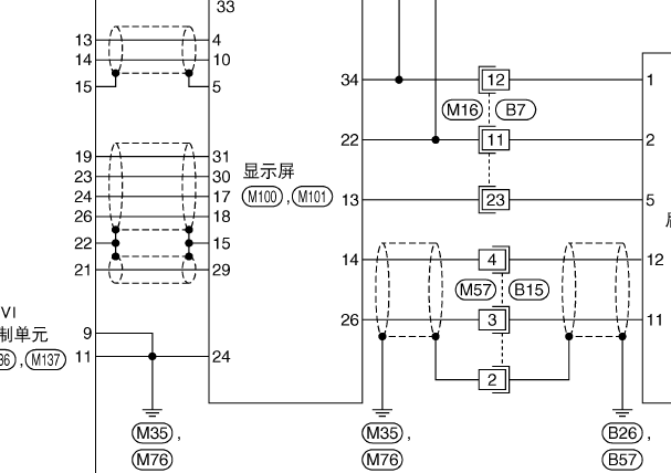 日产轩逸显示屏电路图