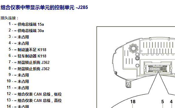 2010年斯柯达明锐仪表针脚