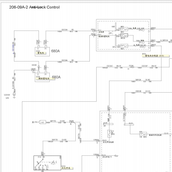 2008年全顺新世代ABS系统电路图