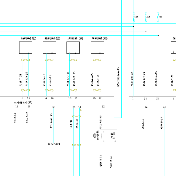 2017-2018年一汽森雅R7 手刹控制电路图.
