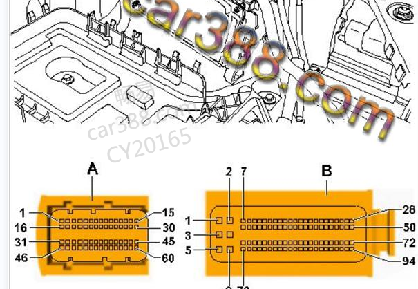 2017年大众速腾CYA发动机针脚资料