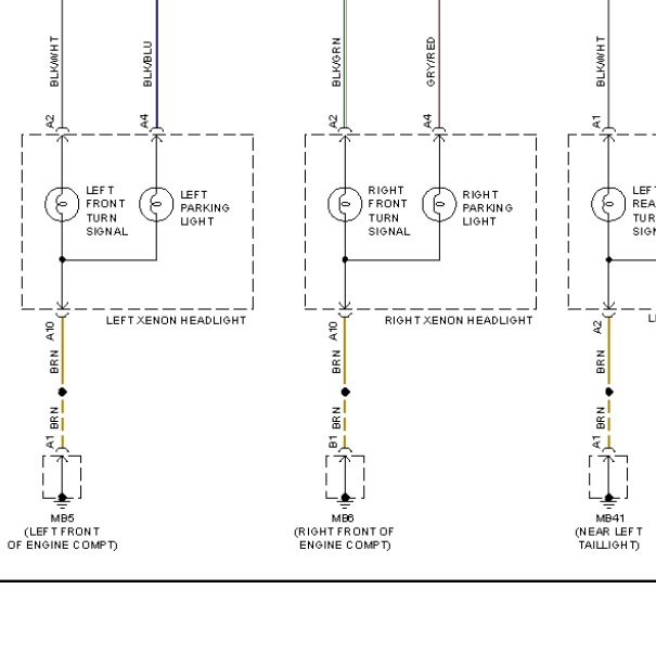 2006年保时捷卡宴转向灯电路图