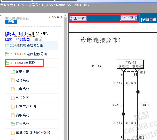 2014-2017年江淮瑞风S5电路图