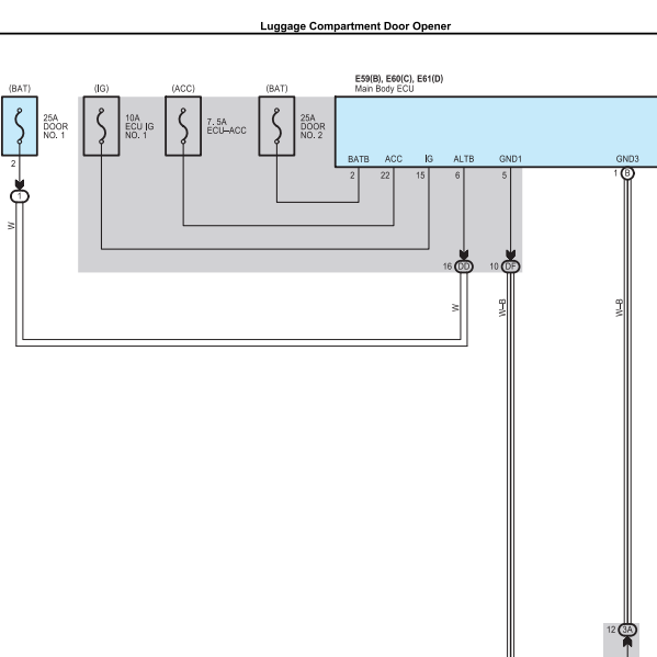 2008年雷克萨斯ES350尾箱锁线路图