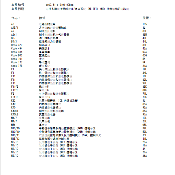 奔驰SMART 发动机电路图
