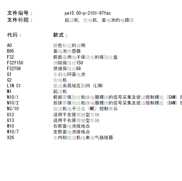 奔驰C200K 启动机电路图