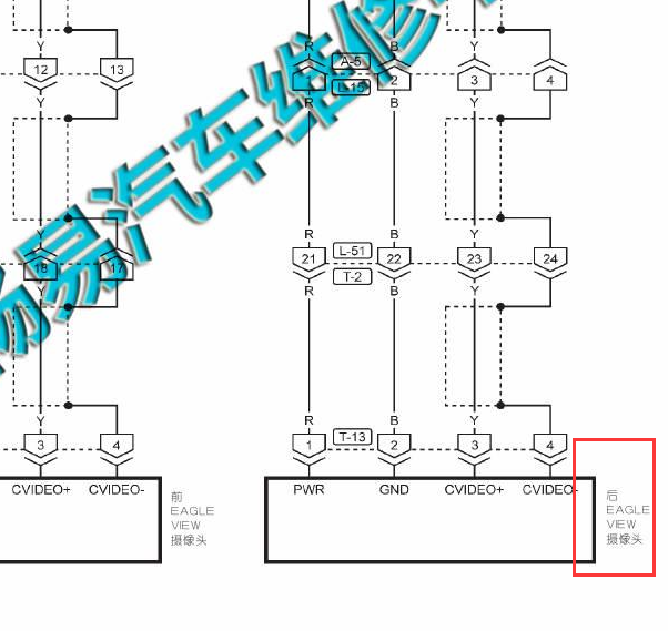 2016年纳智捷优6倒车影像电路图