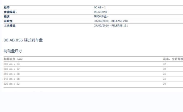 2014年玛莎拉蒂吉博力刹车盘厚度