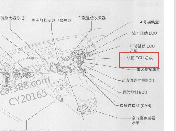 2010年丰田皇冠认证ECU电脑位置
