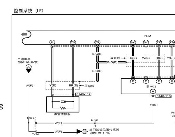 马自达6 发动机电路图