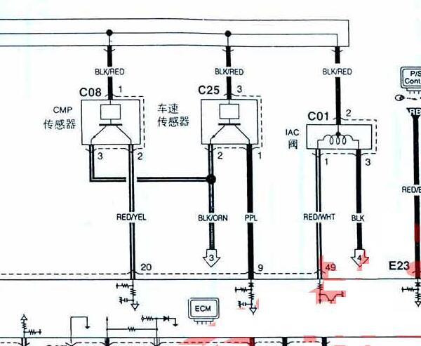长安铃木雨燕车速里程传感器电路图