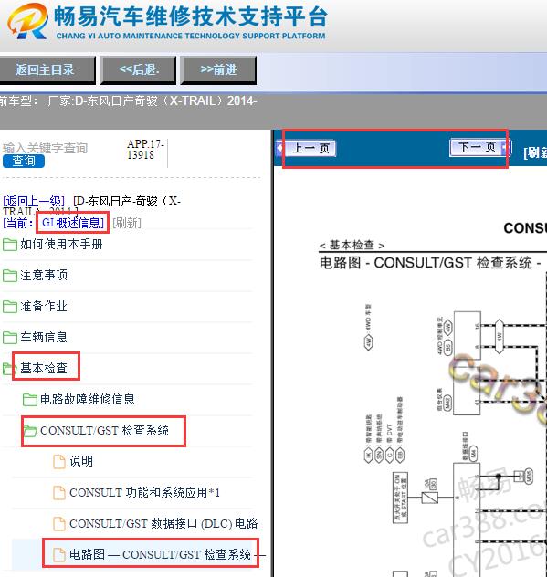 2014年日产奇骏OBD接口线路图