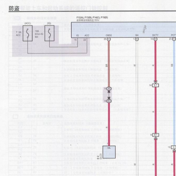 2006一汽丰田新皇冠防盗电路图.