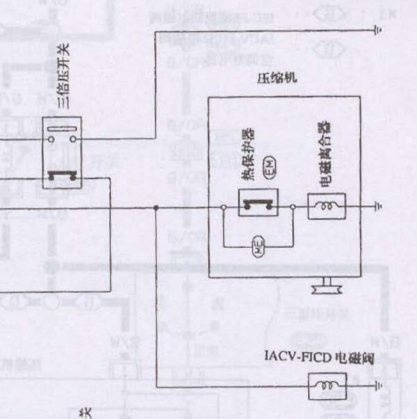 2009年日产锐骐空调电路图