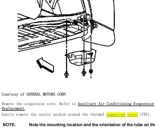2010年GM SAVANA空调膨胀阀资料