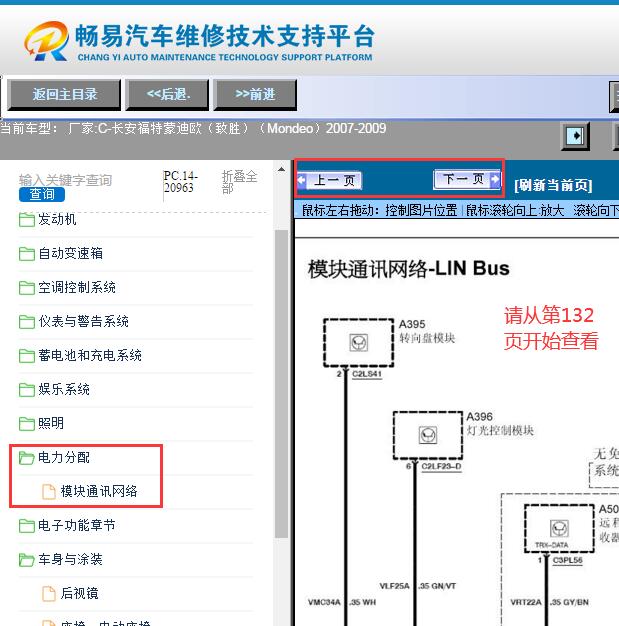 2007-2009年福特蒙迪网络通讯电路图