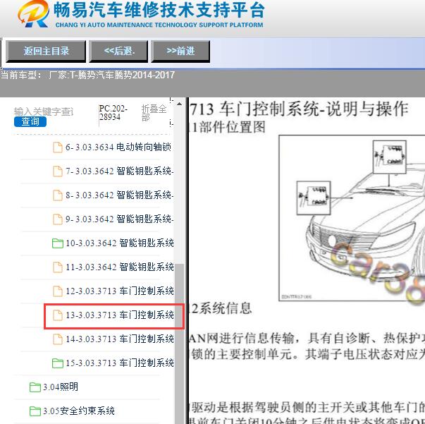 2014-2017年腾势汽车-腾势车门模块位置