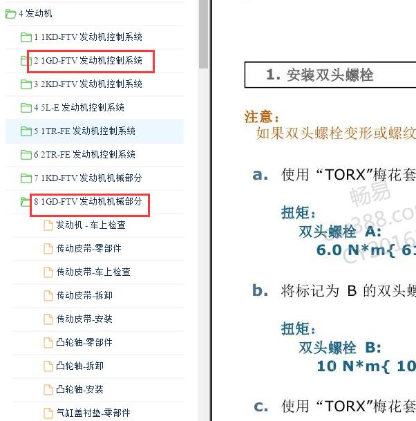 2014-2018年丰田海艾士 1GD发动机维修手册