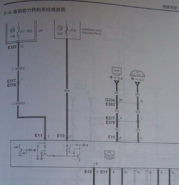 2007年铃木天语SX4  转向电路图和保险丝位置