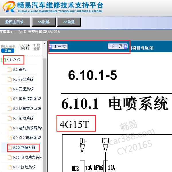 2015年长安汽车CS35发动机电路图