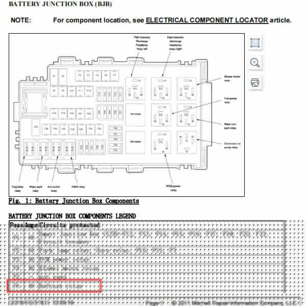 2008年福特蒙迪欧6号保险丝说明