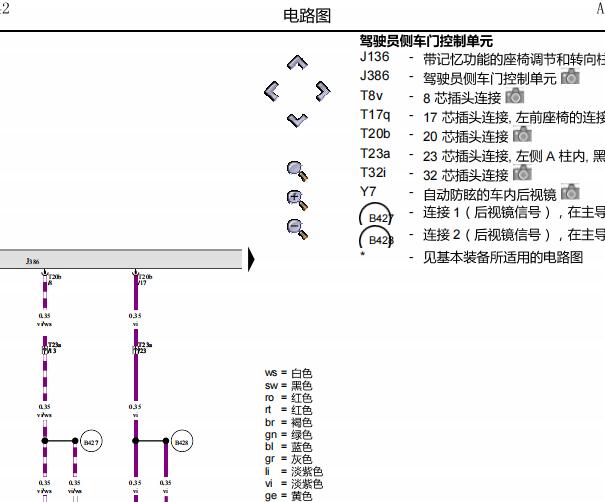 2013年奥迪A8L门锁电路图