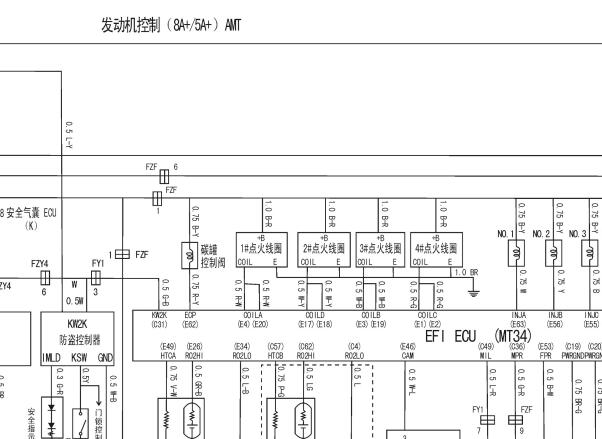 天津一汽威乐发动机电路图
