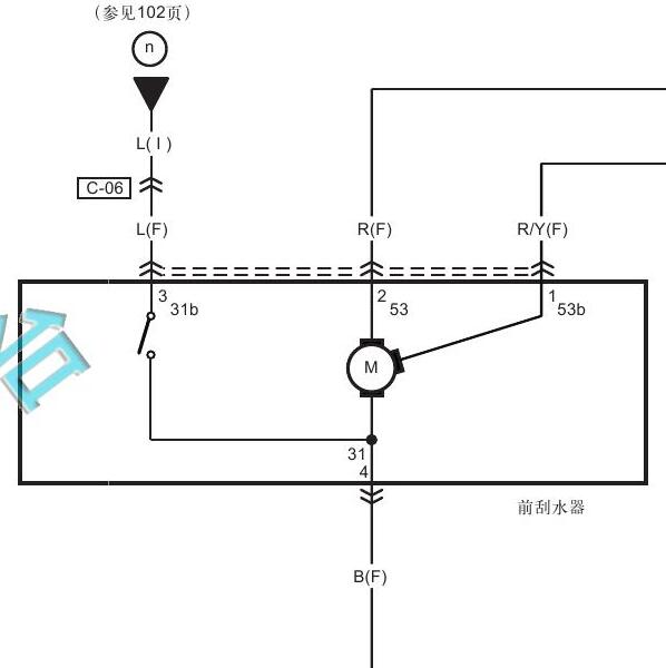2015年红旗H7雨刮电路图