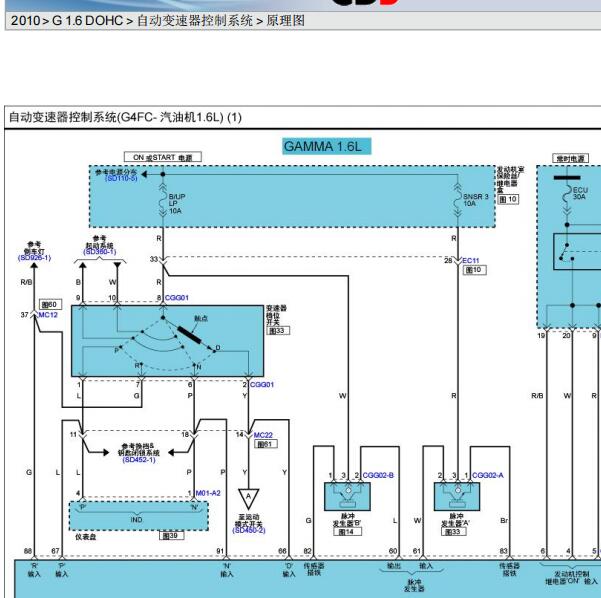 2010年起亚福瑞迪变速箱电路图