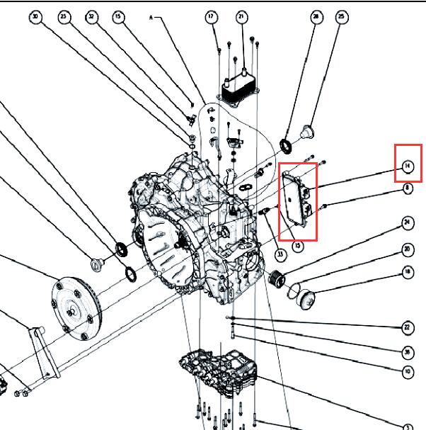 2019年东风风光IX5 变速箱TCU位置