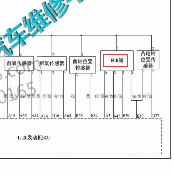 2012年五菱荣光EGR阀的电路图