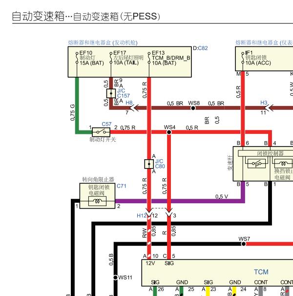 2017年江西五十铃  D-MAX变速箱电路图