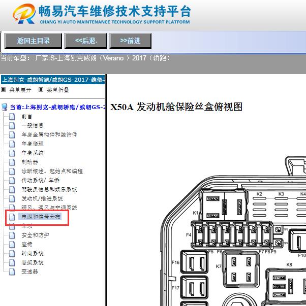 2017年别克威朗  保险丝资料
