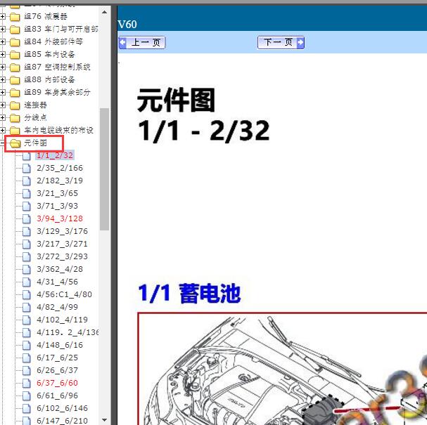 2018年沃尔沃S60元件位置