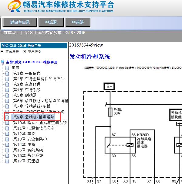 2016年上海别克-商务车（GL8）电子扇电路图