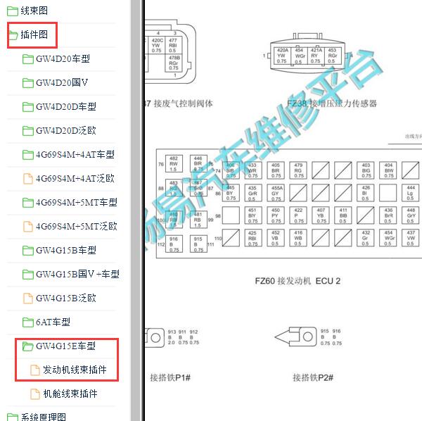 2016年哈弗H6发动机针脚