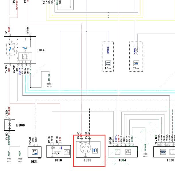 2019年标致3008 发电机电路图