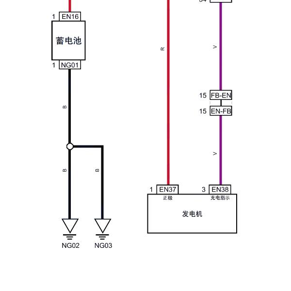 2020年东风T5 EVO发电机电路图