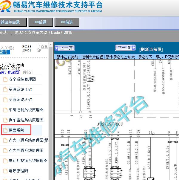 2015年长安逸动（Eado）ABS电路图