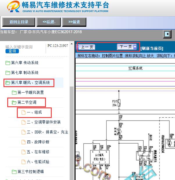 2017-2018年东风小康EC36空调电路图