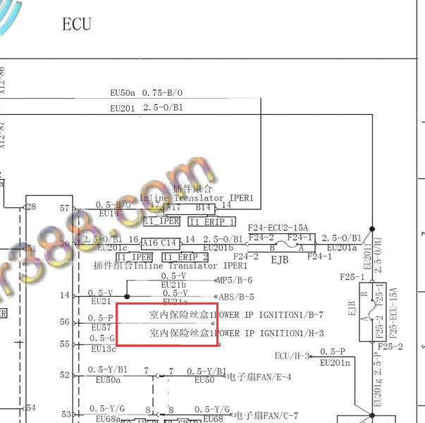 2017-2019年江淮帅铃T6电源模块1电路图