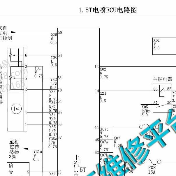 2014-2015年华泰圣达菲15S4G发动机电路图