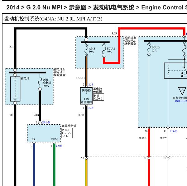 G4NA 发动机电路图