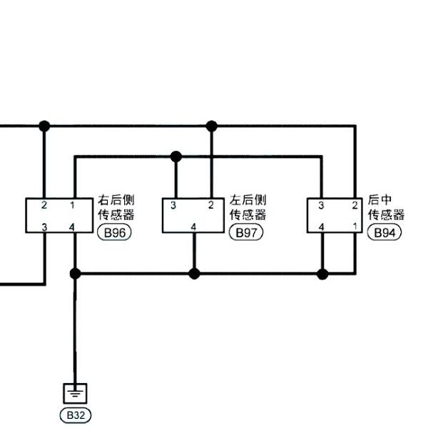2018年启程T70  倒车雷达电路图